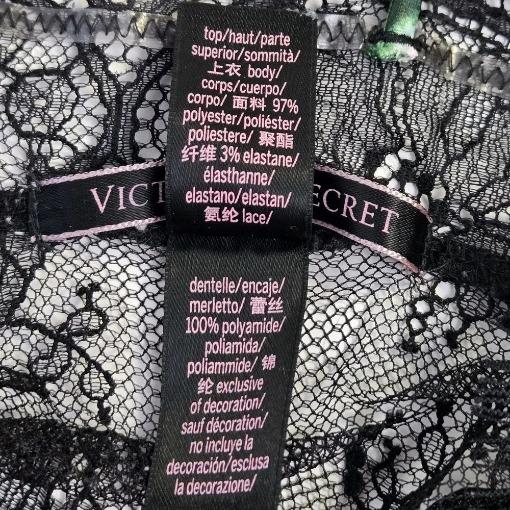 Victoria's Secret‎ Satin Lace Back Floral Cami Camisole Top Size S Lingerie - Picture 7 of 9